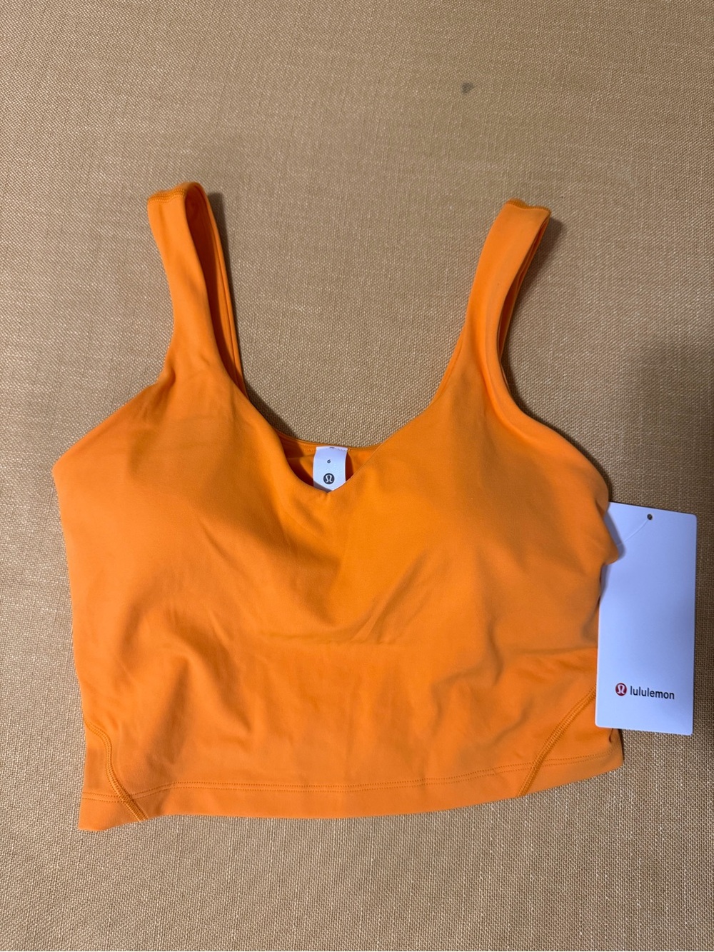 lululemon athletica Bright Orange Crop Tank
